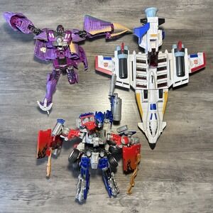 LOT OF 3 Rare VINTAGE Transformers Hasbro Takara OPTIMUS G1 Dinosaur Aircraft